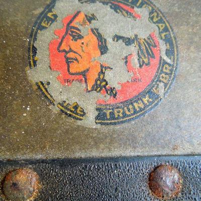 Lot 234: Vintage Vulcanized Trunk, Baseball Gear and Memorabilia