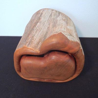 Lot 269: A Live Edge Cedar Box with Drawer