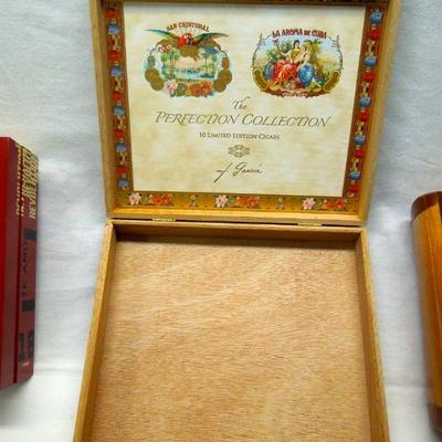 Lot 20: Cigar Box Collection in Basket