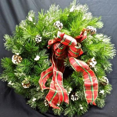 Lot 8: One Wreath and Two Christmas Trees