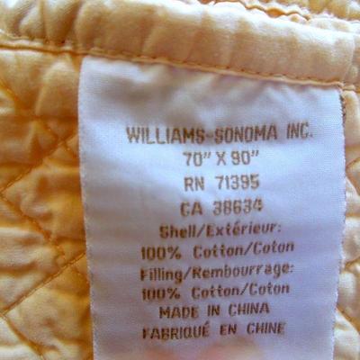 Lot 161: Williams Sonoma Quilted Coverlets and Blankets