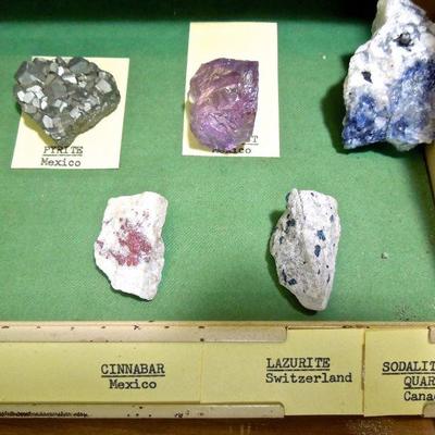 Lot 117: Gem and Mineral Collection from Countries Outside US with Case