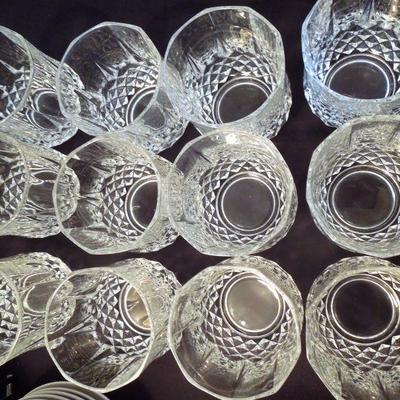 Item 171: Vintage Franciscan Ironstone Dishes and Cutglass Drinking Glasses