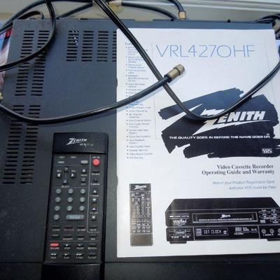 Lot 113: Zenith VCR and 20 Classic VHS Tapes