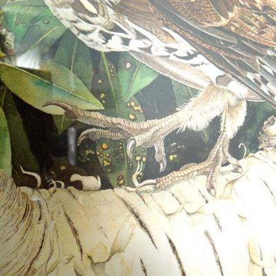 Lot 193: Vivid 27" w x 32" Ruffle Grouse Framed Print by S.E. Middleton