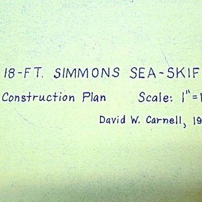 Lot 37: Plans for Building a 18 Ft. St. Simon Sea Skiff Boat 