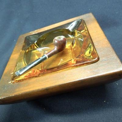 Lot 144: Group of Vintage Ashe Trays and Leather Desk Blotter