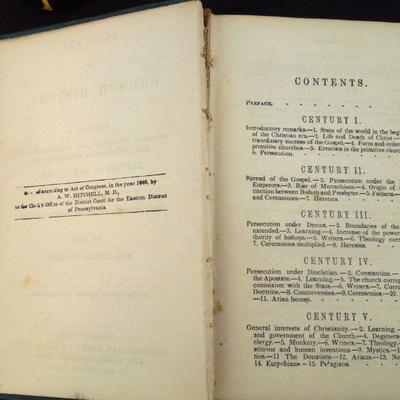 Lot 201: Group of Antique Vintage Books and Antique Brass LegTripod