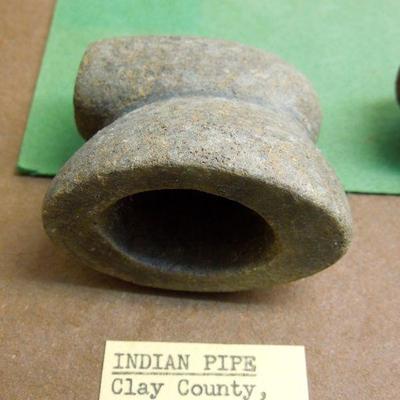 Lot 276: Large NC Cherokee Nation et al Relics and Arrowheads in Glass Case