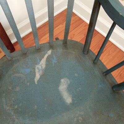 Lot 189: Original Bayou Watercolor by Flora Duval and Vintage Rocking Chair, 