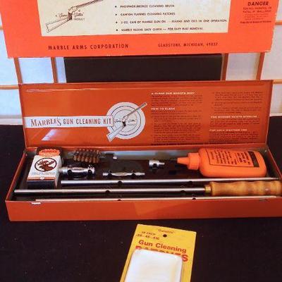 Lot 93: Marble Brand Vintage Gun Cleaning Kit with Tin Box