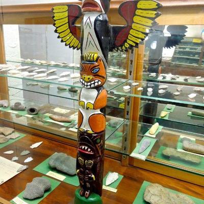 Lot 276: Large NC Cherokee Nation et al Relics and Arrowheads in Glass Case