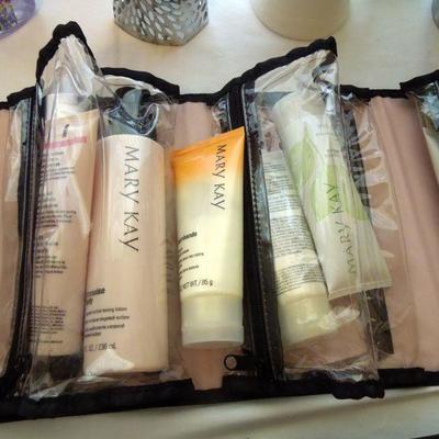 Lot 185: large Mary Kay Bag with Products nd Bathroom Items