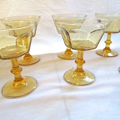 Lot 174: Inlaid Rosewood Serving Tray and Glassware