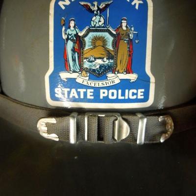 Lot 141: Vintage NY Police Riot Helmet with Chin Strap