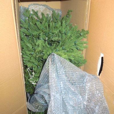 Lot 255:  Prelit 7.5 Ft Grove Spruce Xmas Tree in Box