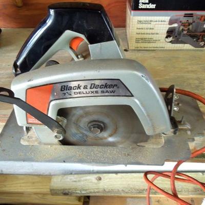Lot 245: Large Lot of Power Tools in Boxes, Old Metal Tool Box and more