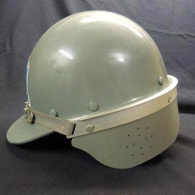 Lot 141: Vintage NY Police Riot Helmet with Chin Strap