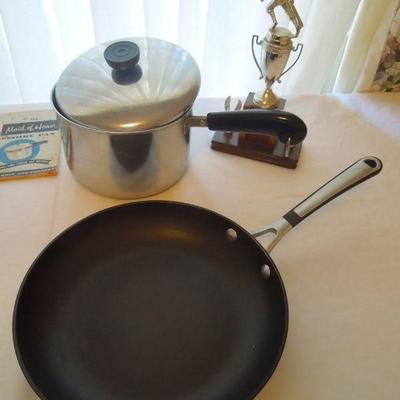 Lot 182: Pressure Cooker, Pots, Pans Trophies