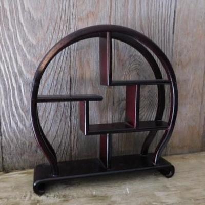 Asian Rosewood (?) Curio Snuff Bottle Stand 11