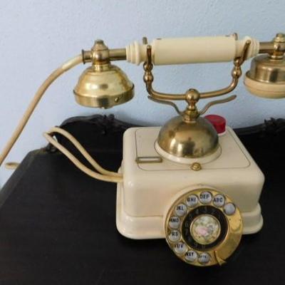 Vintage French Design Bakelite Rotary Dial Telephone