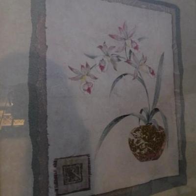 Framed Art Painting of Ikebana Flower Arrangement 21