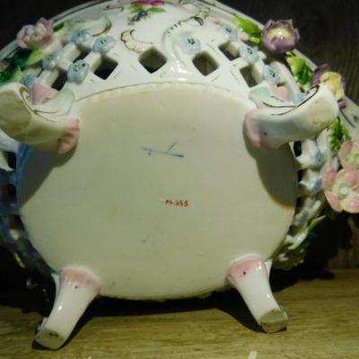 German Porcelain Reticulated Bowl