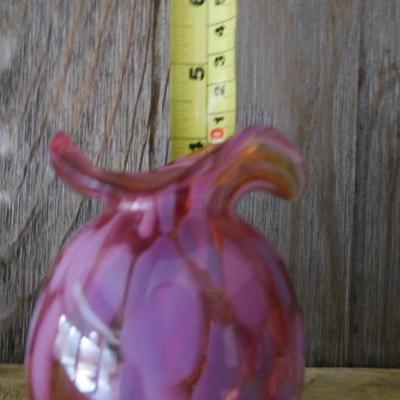 Cranberry Ruffled Edge Vase 4