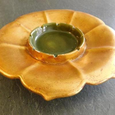 Signed California Pottery Flower Ash Tray