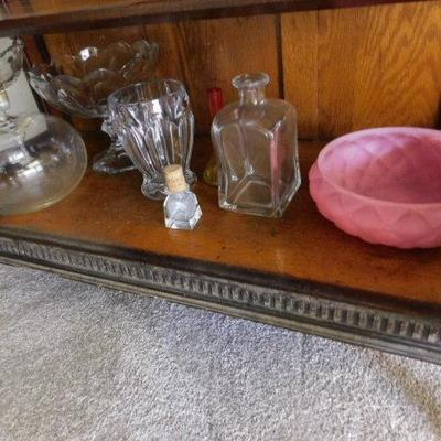 Collection of Crystal, Pressed Glass, and Color Glass Items