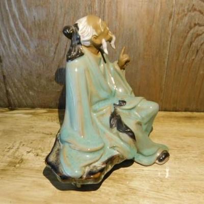 Asian Elder Teacher Porcelain Figurine 