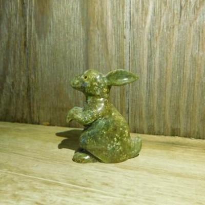 Carved Jadette Rabbit Figurine 2.5