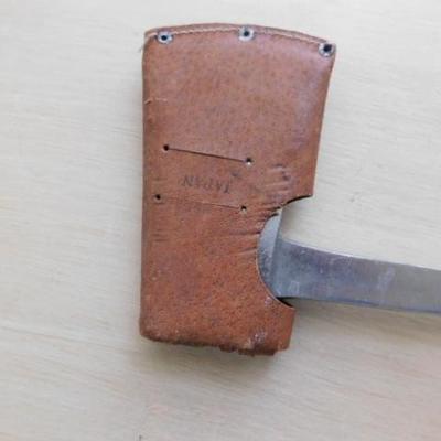 Japanese Forged Steel Hatchet with Matching Sheath