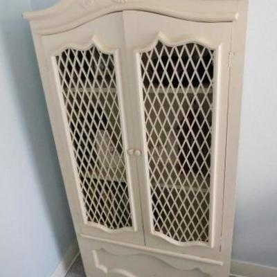Vintage White Provencial Solid Wood Hutch 35