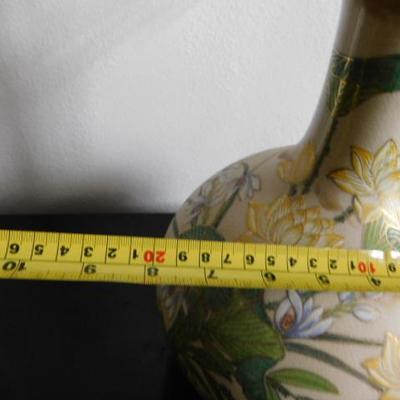 Large Cloisonne Japanese Bellied Vase with Ikebana Arrangement 13