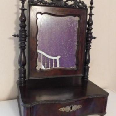 Victorian Mahogany Vanity Swivel Mirror and Chester Drawer 15