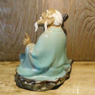 Asian Elder Teacher Porcelain Figurine 