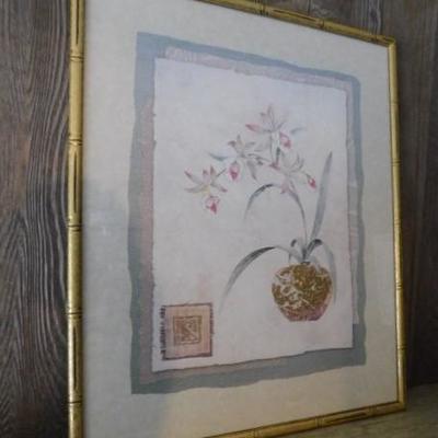 Framed Art Painting of Ikebana Flower Arrangement 21