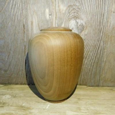 Poplar Wood Turned Jar Signed by H. Quarrles 1992