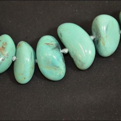 3 turquoise stone necklaces, they are all approx. 17