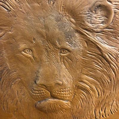 Tooled leather Lion Picture