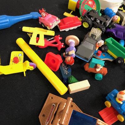 lot of vintage plastic toys and cars 