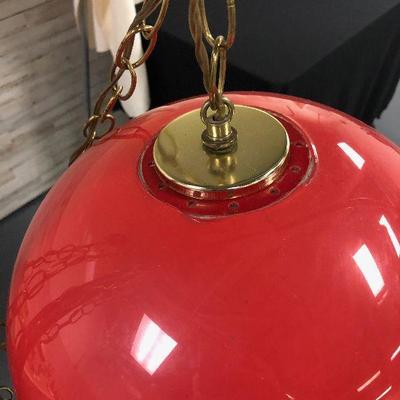 Mid Century Flying saucer Red color (Really Coral Color)