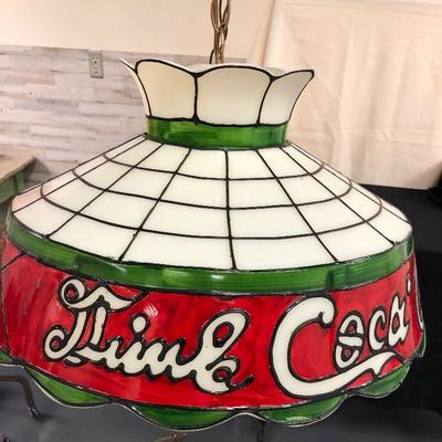 Coca-Cola Swag lamp on chain 