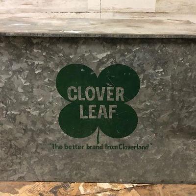 Clover Leaf  Galvanized Tin Milk box