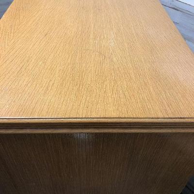Blond oak midcentury 5 drawer dresser