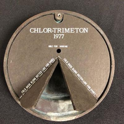 Brass / Bronze Pharmacy advertising plaque for Chlor-trimenton