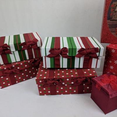 10 Christmas Boxes, Asst. Sizes & Prints