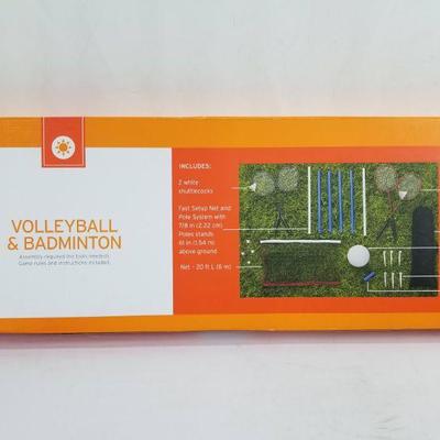 Play Brand Volleyball & Badminton Set