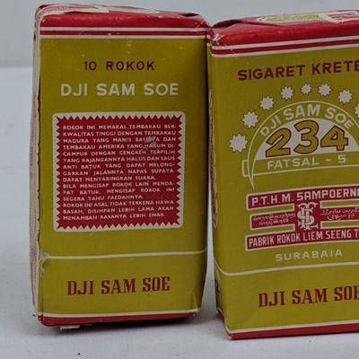 2 Packs of Indonesian Cigarettes, Vintage, 